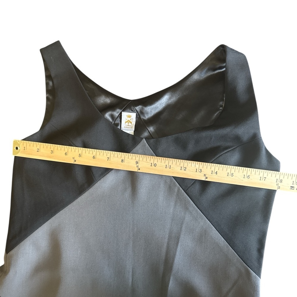 Women’s Abate Black and Gray Diamond Dress Size 12 Side Zip Knee Length - Picture 5 of 10